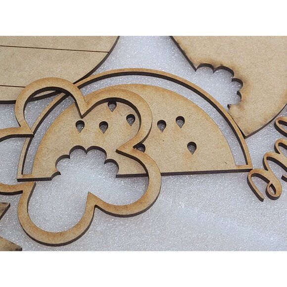 New Lot Wood Die Cut Laser Embellishment Crafts Homeschool Scrapbook 41 pcs - Picture 10 of 10